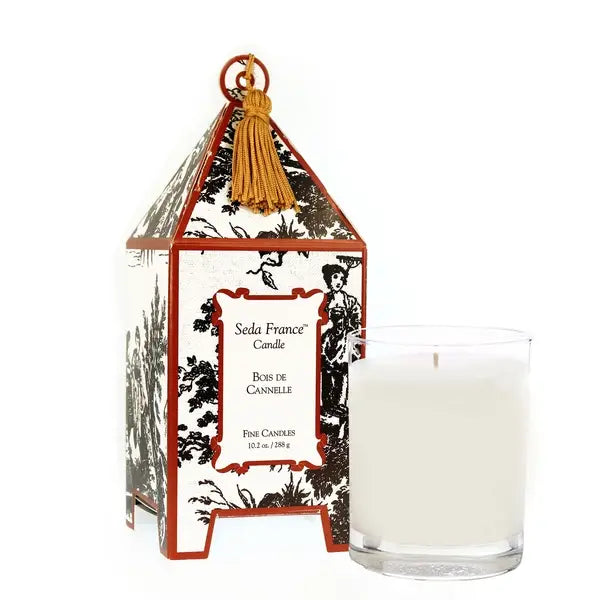 Seda France Bois De Cannelle Classic Toile Pagoda Box Candle - 10 oz